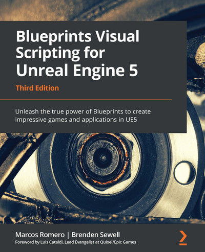 Book cover for Blueprints Visual Scripting for Unreal Engine 5